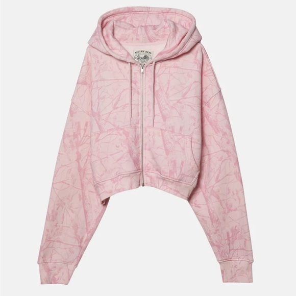 Dairy Boy Jackets & Blazers - Dairy Boy Bubblegum Camo Hoodie
